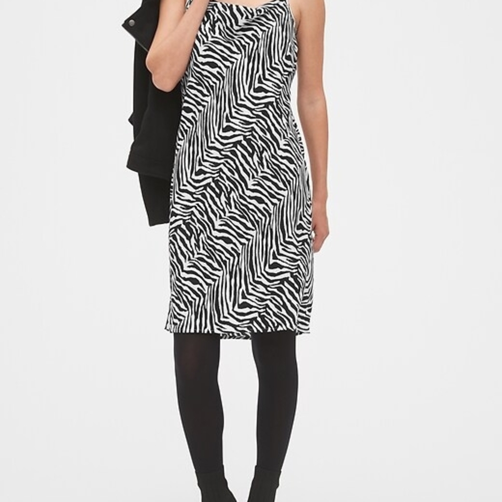 Match Black and White Zebra Midi Dress